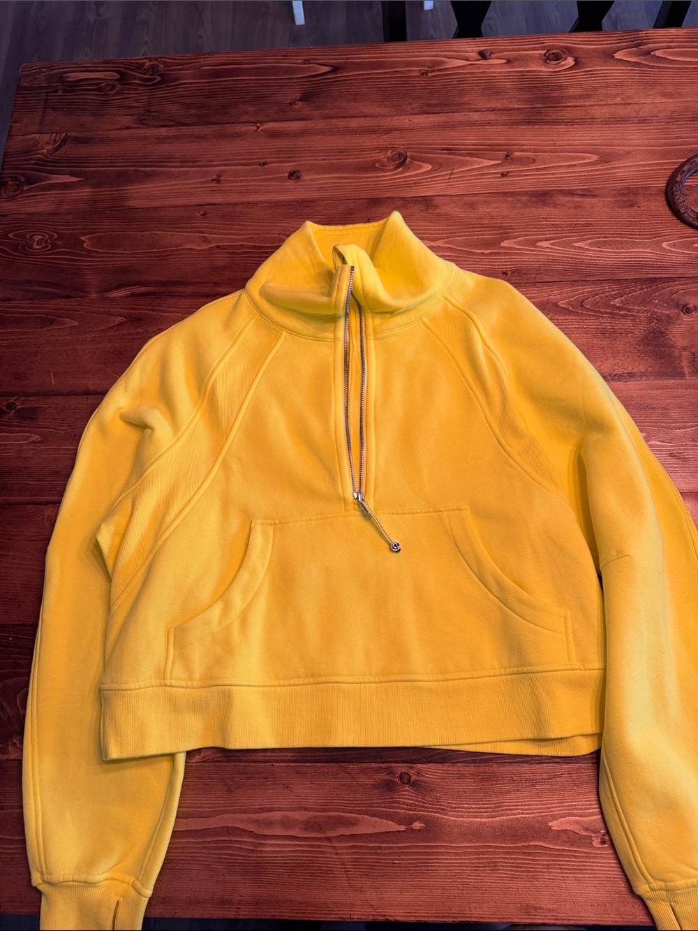 Lululemon Bright Yellow Half-Zip Scuba Size M/L